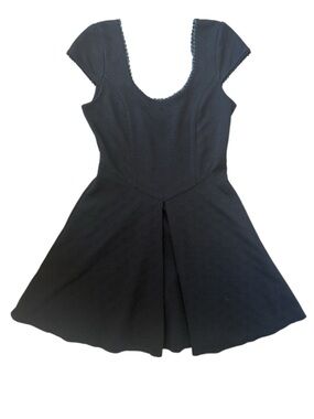 Free People Little Black A-line Mini Dress - Cap Sleeve - Crossback Straps - XS